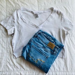 Basic white crop top